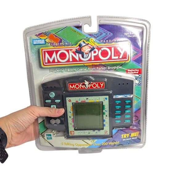 Vintage 1990s Parker Brothers Monopoly Electronic LCD Handheld Game